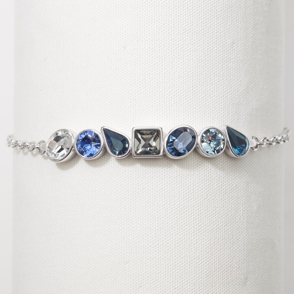 Touchstone Crystals shades of blue necklace